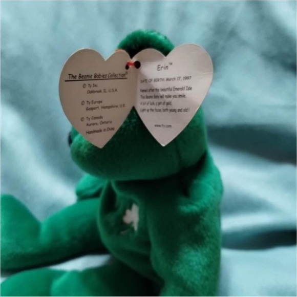 Ty Beanie Baby Erin The Shamrock Bear - Picture 2 of 10
